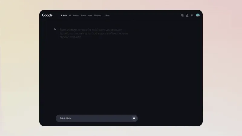 Google AI Mode UI