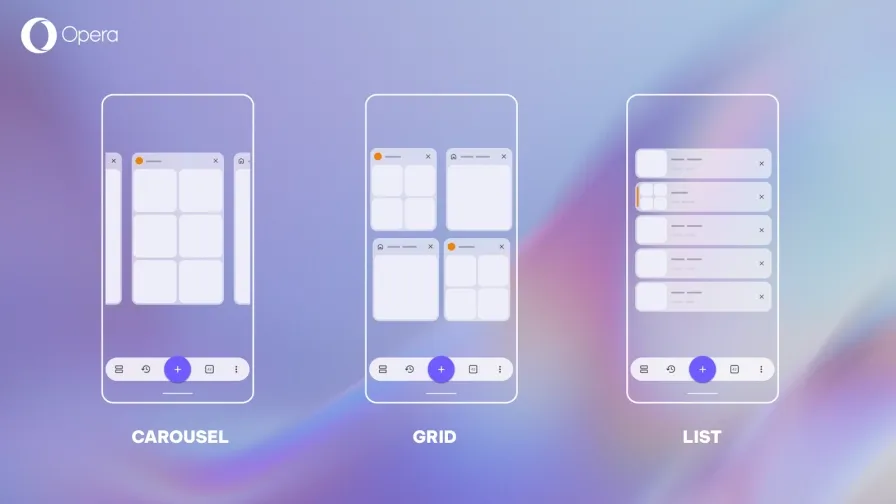 Opera android tabs