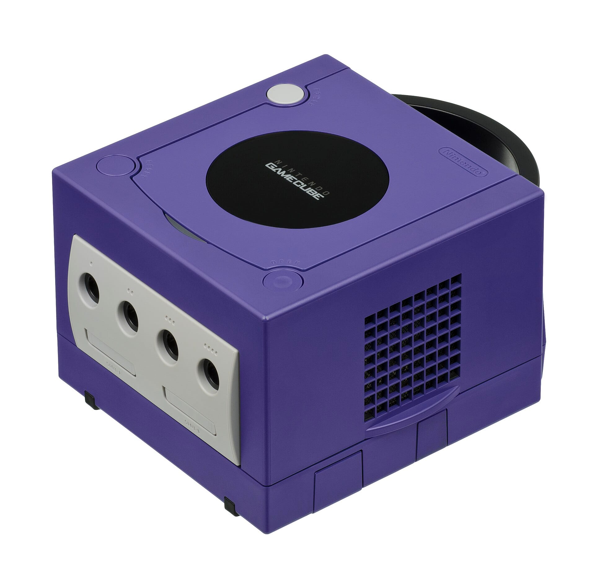 Nintendo GameCube con il coperchio dei dischi