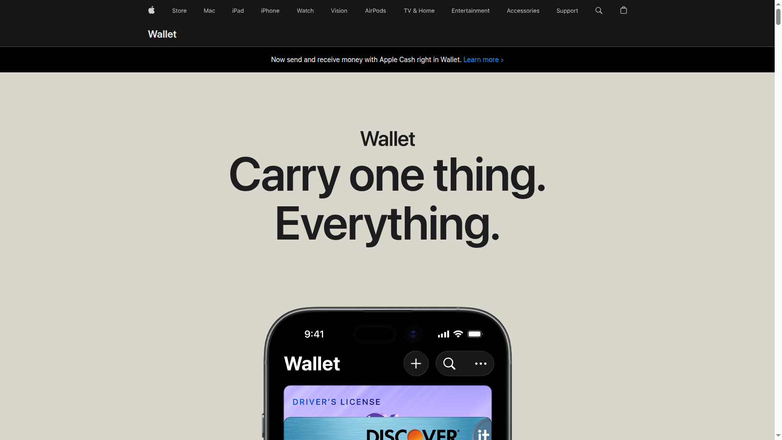 iPhone con Apple Wallet e una patente di guida digitale aggiunta