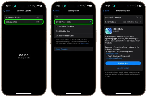 iOS 26 Public Beta