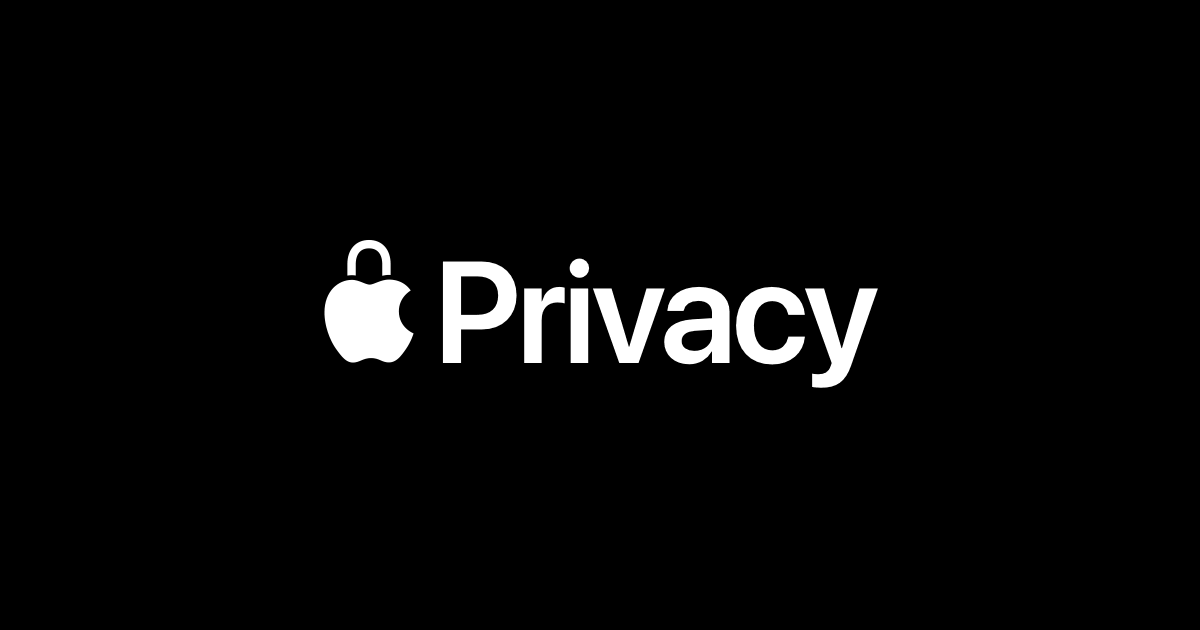 Il logo Apple Privacy con il lucchetto e la scritta Privacy