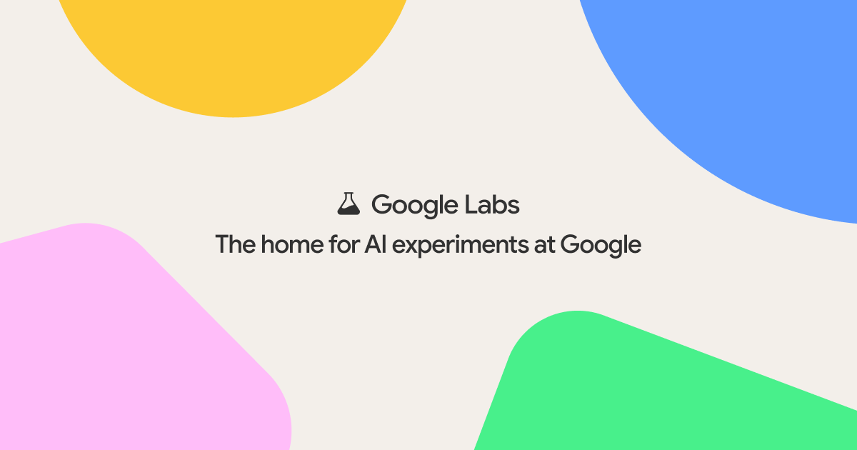 La grafica ufficiale di Google Labs, la casa degli esperimenti AI di Google