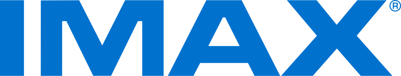 Il logo IMAX in blu su fondo chiaro