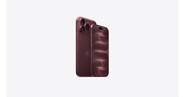 L’iPhone 18 Pro nella finitura borgogna, visto di fronte e di spalle