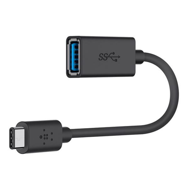 Adattatore Belkin con connettore USB-C maschio e porta USB-A femmina