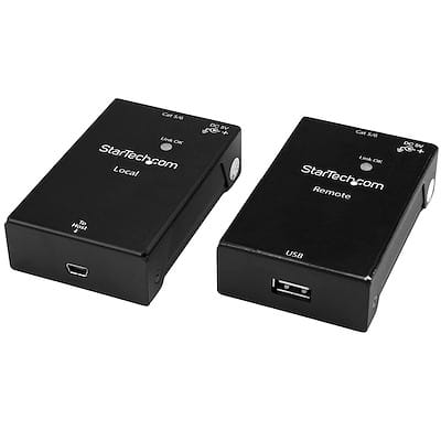 Trasmettitore USB locale e ricevitore remoto StarTech con porte USB e indicatori luminosi