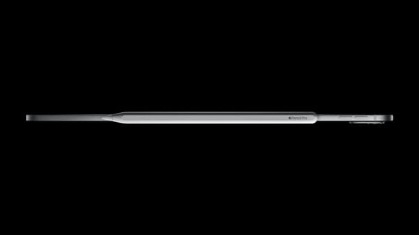 Apple Pencil Pro su sfondo nero, immagine ufficiale Apple