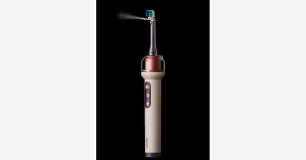 Spazzolino elettrico Dyson CameraJet con testina a doppie setole e getto di collutorio