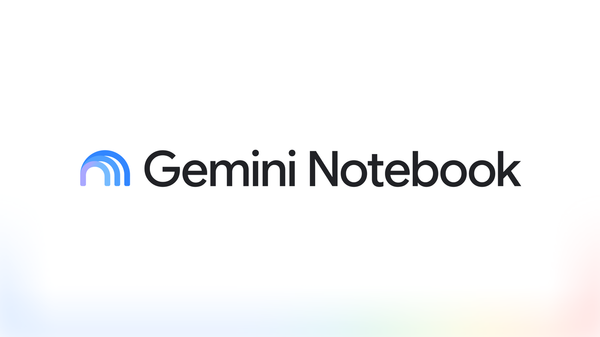 Logo ufficiale Gemini Notebook, il servizio di ricerca basato su fonti di Google