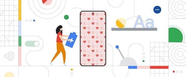 Illustrazione di uno smartphone Pixel al centro di varie opzioni di personalizzazione.