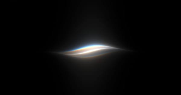 Visualizzazione luminosa astratta associata a Siri AI